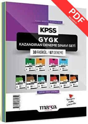 KPSS GYGK Kazandıran Deneme Sınavı Seti 10 Fasikül 67 Deneme kitap kapağı
