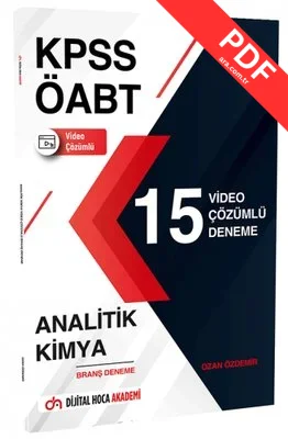 KPSS ÖABT 2024 Analitik Kimya Video Çözümlü 15 Branş Deneme kitap kapağı