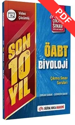 KPSS ÖABT Biyoloji Son 10 Yıl Orijinal Çıkmış Sınav Soruları Video Çözümlü kitap kapağı