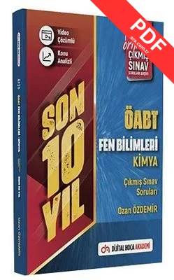 KPSS ÖABT Fen Bilimleri Öğretmenliği Kimya Son 10 Yıl Çıkmış Sorular Video Çözümlü kitap kapağı