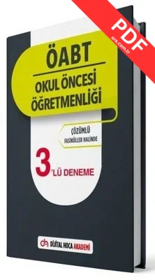 KPSS ÖABT Okul Öncesi Öğretmenliği Çözümlü 3lü Deneme kitap kapağı