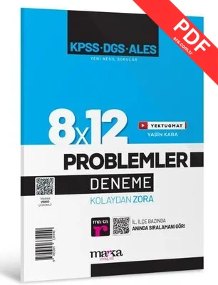 KPSS Problemler 8x12 Deneme kitap kapağı