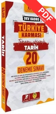 KPSS Tarih Dev Kadro Türkiye Karması 20 Deneme Çözümlü kitap kapağı