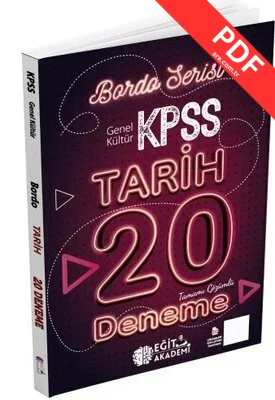 KPSS Tarih Tamamı Çözümlü 20 Bordo Deneme kitap kapağı