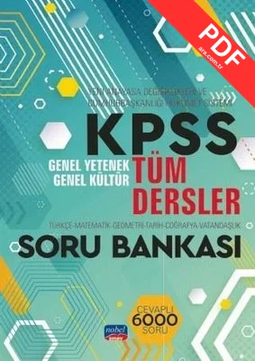KPSS Tüm Dersler Genel Yetenek Genel Kültür Soru Bankası kitap kapağı