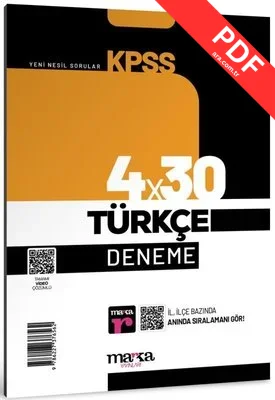 KPSS Türkçe 4x30 Deneme kitap kapağı