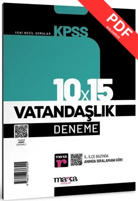 KPSS Vatandaşlık 10x15 Deneme kitap kapağı