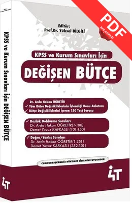 KPSS ve Kurum Sınavları için Değişen Bütçe kitap kapağı