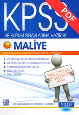 KPSS ve Kurum Sınavlarına Hazırlık Maliye 2010 kitap kapağı