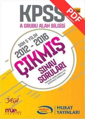 KPSS-A Çıkmış Sınav Soruları Alan Bilgisi 1360 kitap kapağı