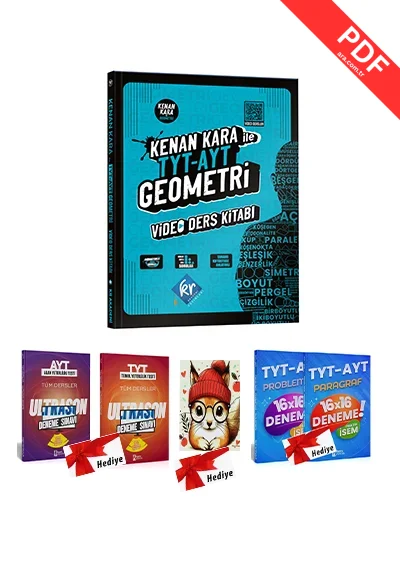 Kr Akademi 2025 TYT AYT Kenan Kara Geometri Video Ders Kitabı 4 Deneme Hediyeli kitap kapağı