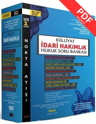 Külliyat İdari Hakimlik Hukuk Soru Bankası 2018 kitap kapağı