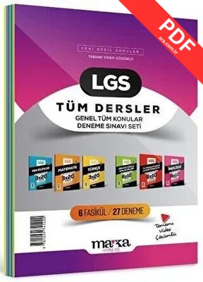 LGS Genel Konular Tüm Dersler Deneme Sınavı Seti 6 Fasikül 27 Deneme kitap kapağı