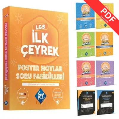 LGS İlk Çeyrek Poster Notlar Soru Fasikülleri kitap kapağı