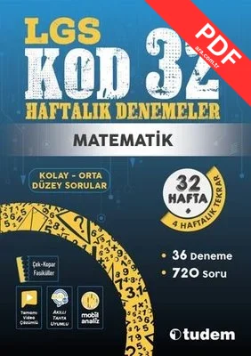 LGS Matematik Kod 32 - Haftalık Denemeler kitap kapağı