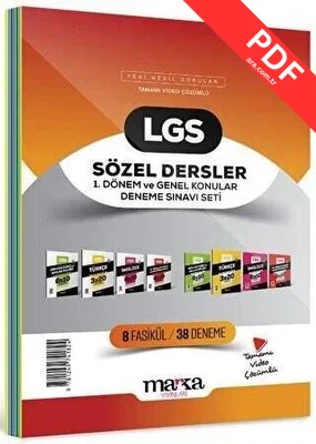 LGS Sözel Dersler 1. Dönem ve Genel Konular Deneme Sınavı Seti 8 Fasikül 38 Deneme kitap kapağı