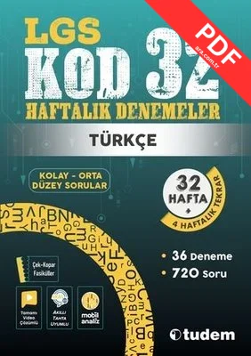 LGS Türkçe Kod 32 - Haftalık Denemeler kitap kapağı