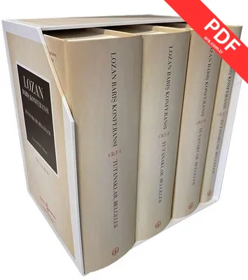 Lozan Barış Konferansı Seti-Tutanaklar - Belgeler - 4 Kitap Takım - Kutulu kitap kapağı