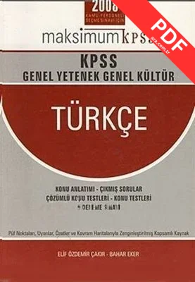 Maksimum KPSS-Genel Yetenek Genel Kültür Türkçe kitap kapağı