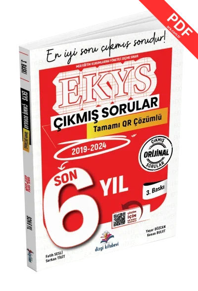 MEB EKYS Son 6 Yıl 2019-20-21-22-23-24 Çıkmış Orijinal Sorular Tamamı Qr Çözümlü kitap kapağı