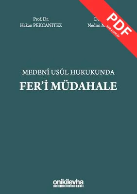 Medeni Usul Hukukunda Fer'i Müdahale kitap kapağı