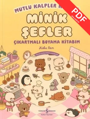Minik Şefler - Çıkartmalı Boyama Kitabım - Mutlu Kalpler Kulübü kitap kapağı
