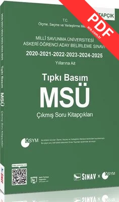 MSÜ Tıpkı Basım Son 6 Yıl Çıkmış Soru Kitapçıkları kitap kapağı