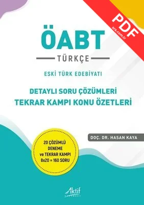 ÖABT Türkçe - Eski Türk Edebiyatı - Detaylı Soru Çözümleri Tekrar Kampı Konu Özetleri kitap kapağı