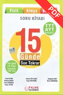 Palme Tyt Ayt Öncesi 15 Günde Son Tekrar Fizik-Kimya-Biyoloji kitap kapağı
