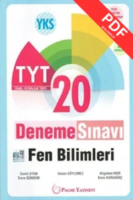 Palme Yks Tyt Fen Bilimleri 20 Deneme Sınavı 2019 kitap kapağı
