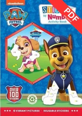 Paw Patrol Sticker by Numbers Book 2 kitap kapağı
