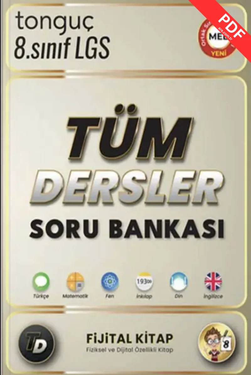 8. Sınıf Tüm Dersler Soru Bankası Tonguç Akademi Yayınları kitap kapağı