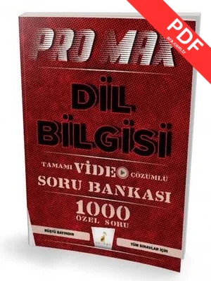 Promax Dil Bilgisi Tamamı Video Çözümlü Soru Bankası kitap kapağı