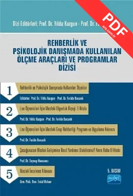 Rehberlik ve Psikolojik Danışmada Kullanılan Ölçme Araçları ve Programlar Dizisi kitap kapağı