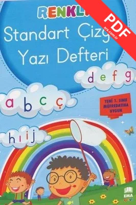 Renkli Standart Çizgili Yazı Defteri
