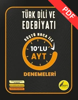 Rüştü Hoca AYT Türk Dili ve Edebiyatı 10'lu Denemeleri kitap kapağı