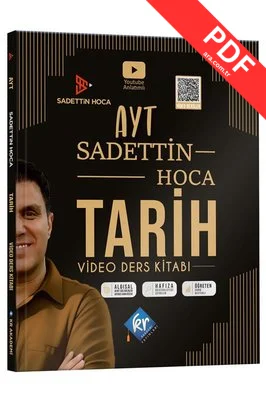 Sadettin Hoca AYT Tarih Video Ders Kitabı kitap kapağı