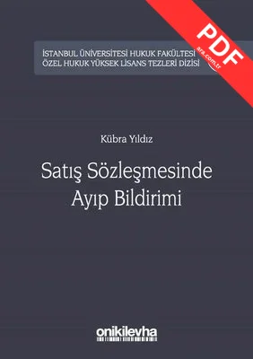 Satoş Sözleşmesinde Ayıp Bildirimi kitap kapağı
