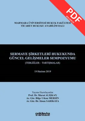 Sermaye Şirketleri Hukukunda Güncel Gelişmeler Sempozyumu kitap kapağı