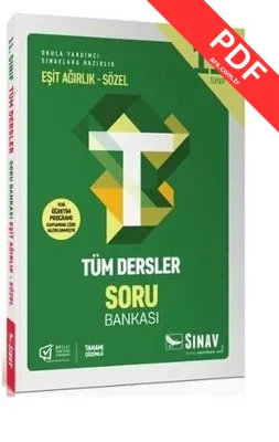 Sınav 11. Sınıf Tüm Dersler Eşit Ağırlık Sözel Soru Bankası kitap kapağı