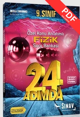 Sınav 9.Sınıf Fizik 24 Adımda Özel Konu Anlatımlı Soru Bankası kitap kapağı