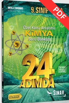 Sınav 9.Sınıf Kimya 24 Adımda Özel Konu Anlatımlı Soru Bankası kitap kapağı