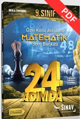 Sınav 9.Sınıf Matematik 24 Adımda Özel Konu Anlatımlı Soru Bankası kitap kapağı