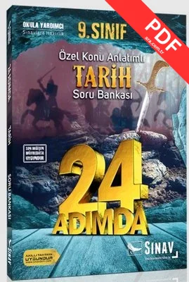 Sınav 9.Sınıf Tarih 24 Adımda Özel Konu Anlatımlı Soru Bankası kitap kapağı