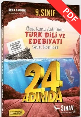Sınav 9.Sınıf Türk Dili ve Edebiyatı 24 Adımda Özel Konu Anlatımlı Soru Bankası kitap kapağı
