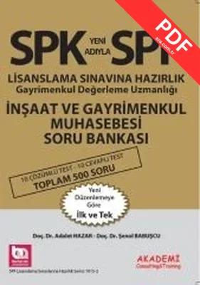 SPK İnşaat ve Gayrimenkul Muhasebesi Soru Bankası kitap kapağı