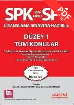 SPK Lisanslama Sınavlarına Hazırlık Düzey 1 Tüm Konular kitap kapağı