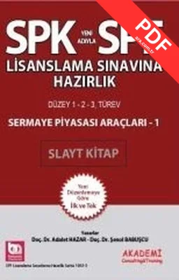 SPK Sermaye Piyasası Araçları 1 Slayt Kitap kitap kapağı