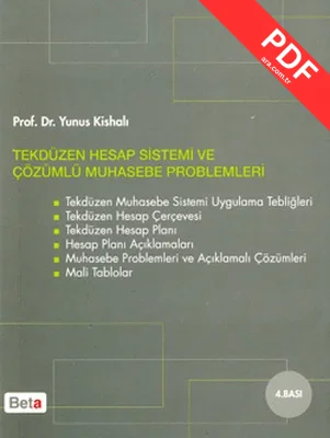 Tekdüzen Hesap Sistemi ve Çözümlü Muhasebe Problemleri kitap kapağı