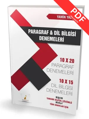 Tüm Sınavlar İçin Paragraf ve Dil Bilgisi Denemeleri - Tamamı Dijital Çözümlü kitap kapağı